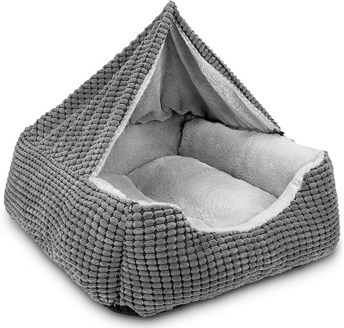 Rectangle dog bed - bed, hooded