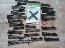 N Gauge turnouts and crossover