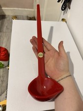 Vintage Guzzini Red Soup Ladle