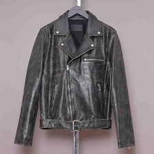 ALL SAINTS Leather Jacket Mens