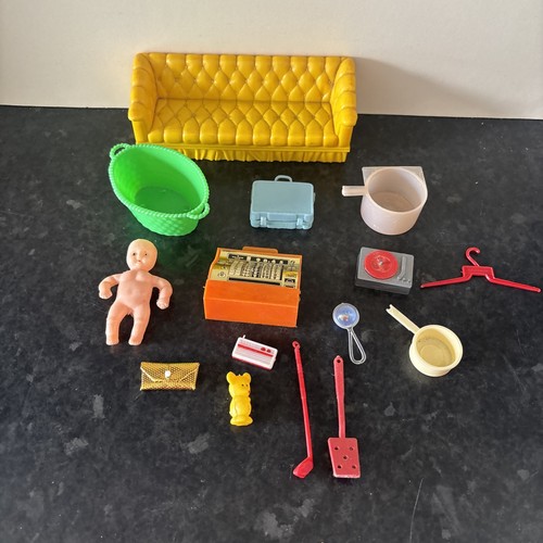 Mixed vintage dolls house - vintage,