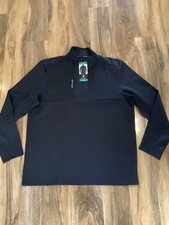 Bnwt  Spyder Active Xl Mens Black 1/4 Zip Long Sleeved Top