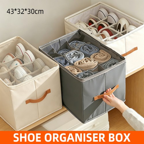 Foldable shoe storage box - shoe,