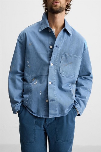 Zara splatter blue workwear - splatter,