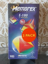 3 x Memorex E-180 3 Hours VHS