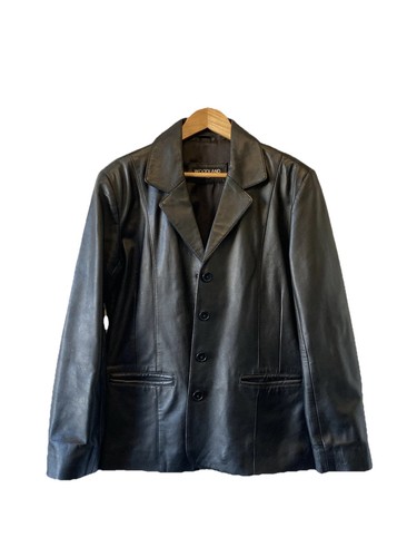 Woodland leather ladies black - leather,