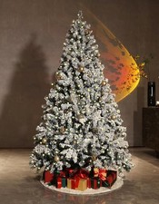 6ft Pre-Lit Snow Flocked