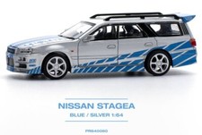 NISSAN Stagea  - silver / blue