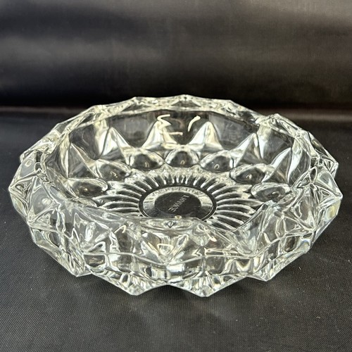 Vintage glass ashtray cut - vintage,