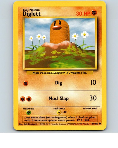 Diglett 102 common base set - 47/102,