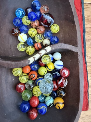Marbles old and new - old, glass