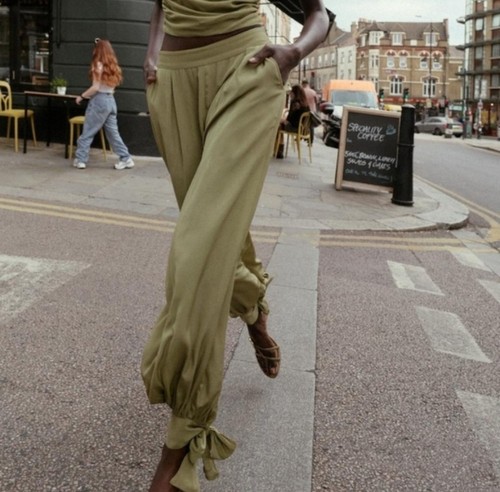 Zara harem pants olive green - zara,