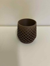 Coffee Brown Decorative Small Plant Pot With Twistable Drip Tray Home Decor