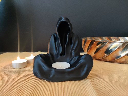 Hooded candle holder - hooded,