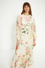 oasis floral chiffon dress S