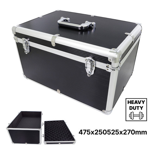 Black flight case - black, reinforced