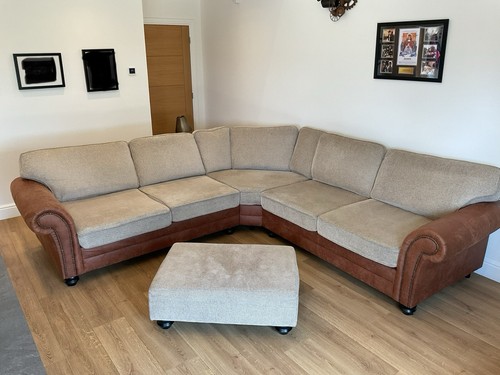 Large leather effect corner - effect,