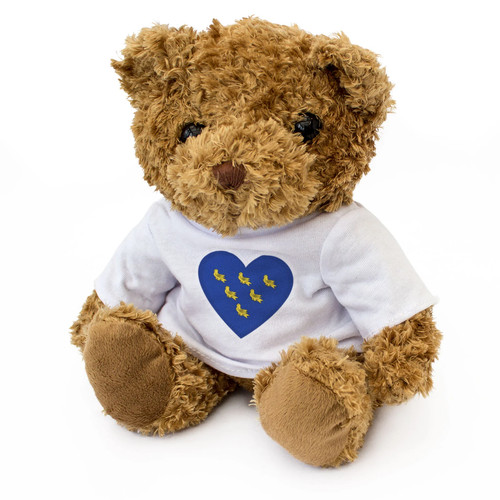 Sussex flag heart - flag, teddy
