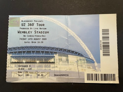 Ticket 2009 - u2,