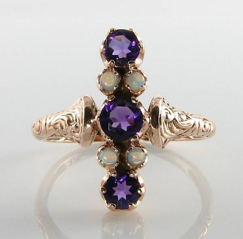 9ct rose gold amethyst - rose,