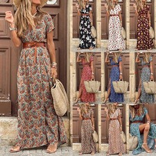 UK Women's Holiday Boho Dress