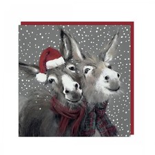Charity Christmas Card Pack - 6 Cards - Donkey Friends - Shelter NEW