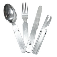 Original German Army  WW2 Style Eating Utensil Set - Knife/Fork/Spoon/Can Opener