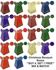 Festive XMAS Design Bouquet Flower Box Living Vase Transport Christmas Boxes