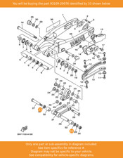 YAMAHA Oil Seal, 93109-20076