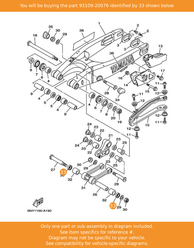 Yamaha oil seal 93109 20076 - yamaha, seal,