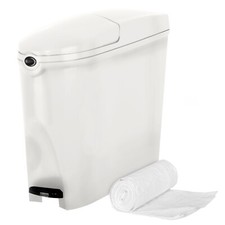 Sani Bin Set | 20L White Pedal Bin + 100 Liner Bags | Washroom WC Sani Waste
