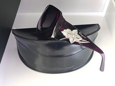 Ferragamo Women's Sunglasses Swarovski Crystal Flower Accents & Case FE 2144B