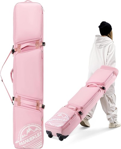 Pink rolling ski - rolling, travel