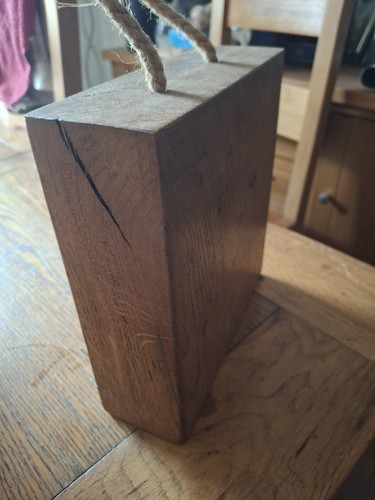 Solid oak door stop - , with