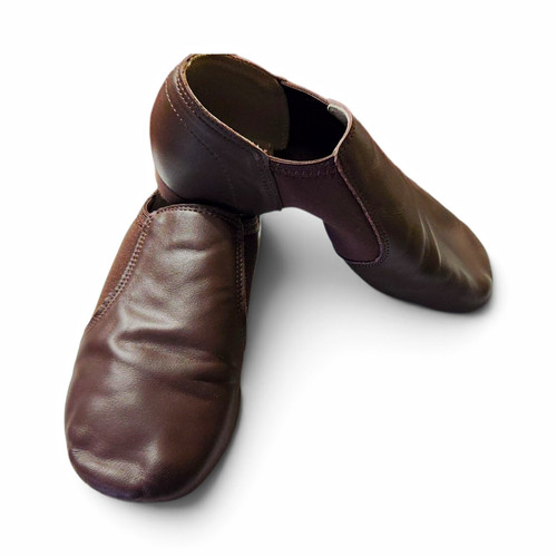 Unisex brown leather slip - unisex, slip-on