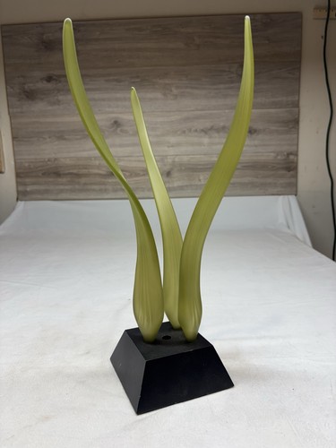 Hand blown art glass green - blown,
