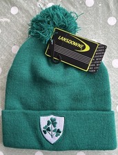 IRELAND RUGBY Emerald Green BEANIE HAT One Size Fits All Brand New With Tags 