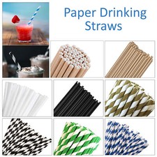 Retro paper drinking straws - retro,