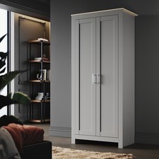 Matt Grey Tall 2 Door Wardrobe
