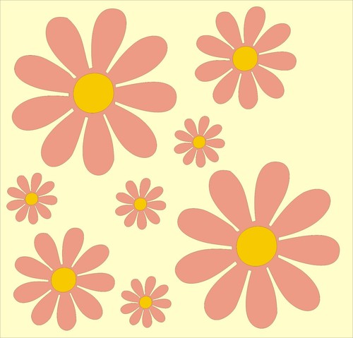 Daisy flower set car - set,