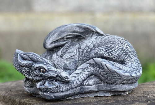 Concrete magic dragon figurine
