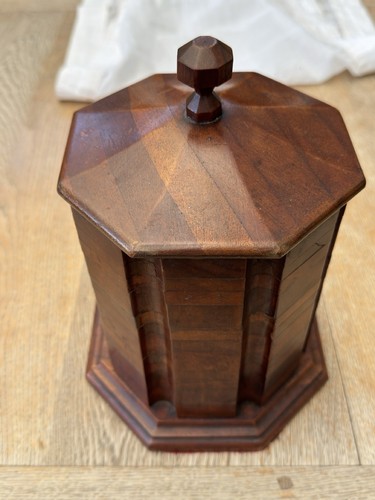 Vintage octagonal wooden - vintage,