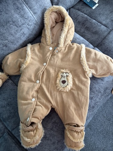 Baby boys brown snowsuit - baby,