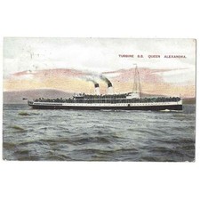 TS Queen Alexandra Clyde Steamer Postcard, Postcard Paisley 1905