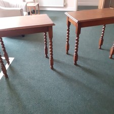 Pair Of Oak Barley Twist