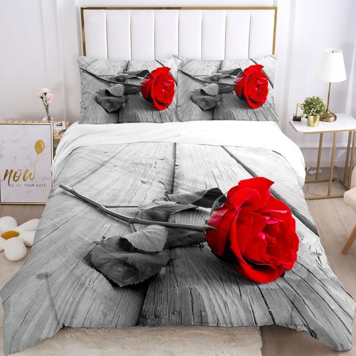 Red rose printed - red, bedding