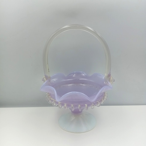 Victorian vaseline glass posy - victorian,