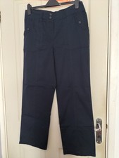 Ladies Trousers. Bonmarche. size 12. Navy. Elasticated waist back. inside leg28"