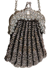Antique Metal Beaded Purse ~