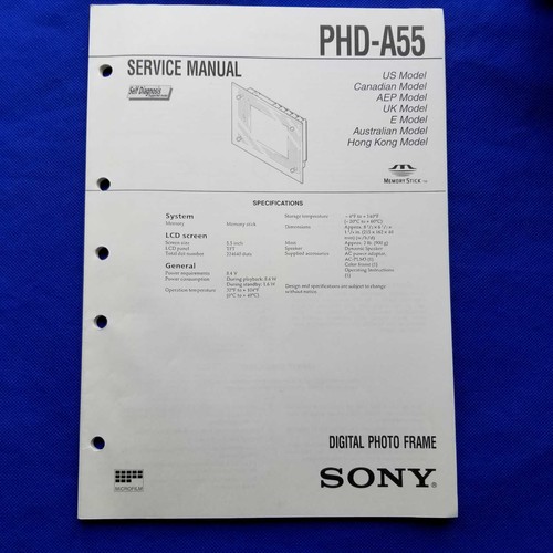 Sony phd a55 service manual - service,